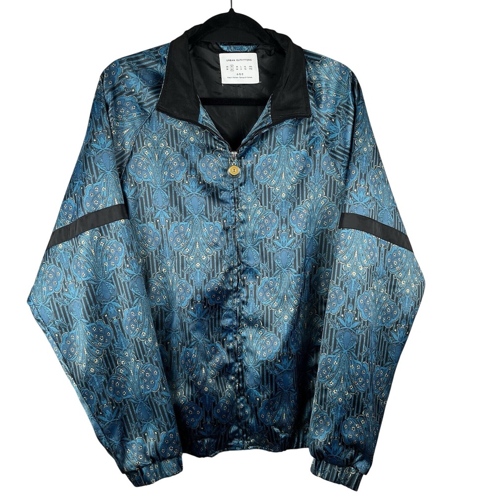 Urban Outfitters‎ Men's Scarf Print Satin-like Bomber Jacket Size S
